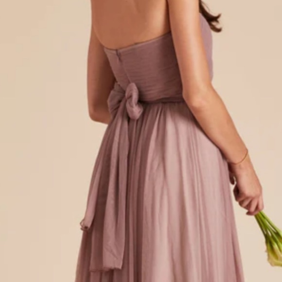 Birdy Grey Christina Sandy Mauve Convertible Tulle Dress Medium Bridesmaid Prom - Picture 3 of 7